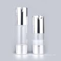 Wholesale manufacturers airless bottle 50ml airless cosmetic bottles with silver cap